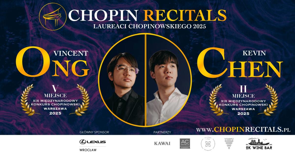 Laureaci XIX Konkursu Chopinowskiego na Koncercie Nadzwyczajnym Chopin Recitals Wrocław.