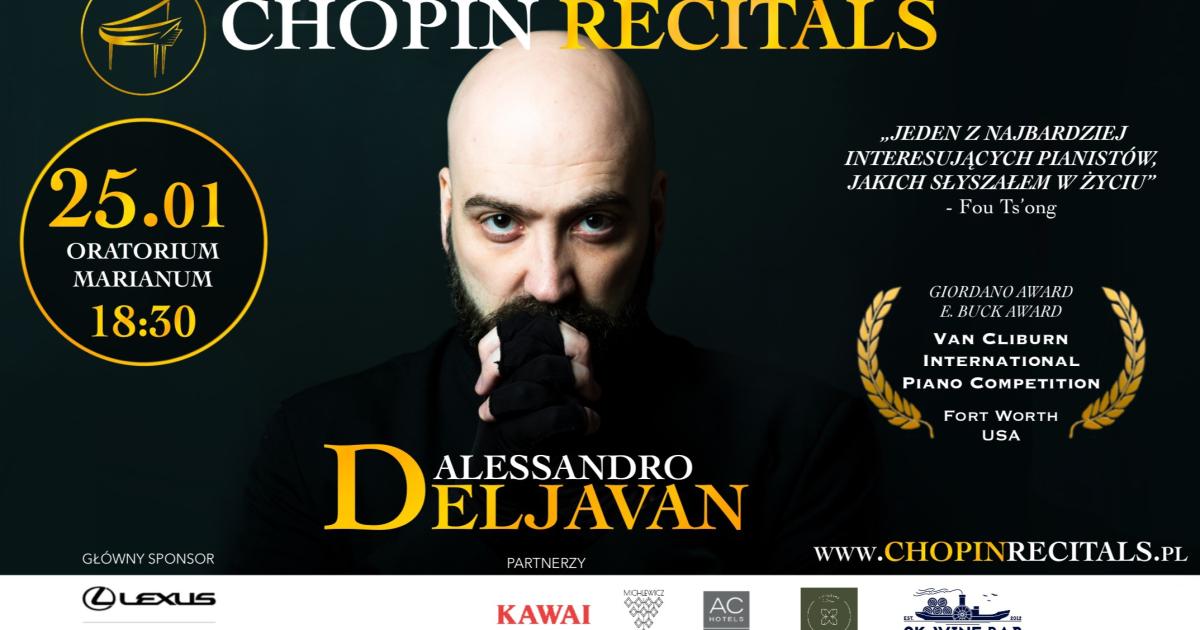Recital wybitnego włoskiego artysty Alessandro Deljavan'a w sali Oratorium Marianum we Wrocławiu