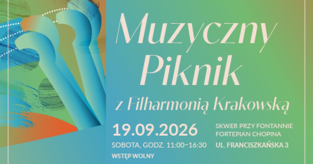 Dzisiaj odbył się Muzyczny Piknik z Filharmonią przy fontannie Fortepian Chopina