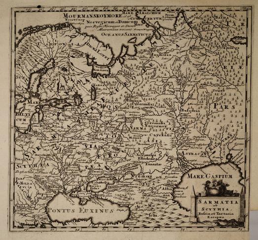 Sarmatia et Scythia, Russia et Tartaria Europaea, mapa z XVII wieku