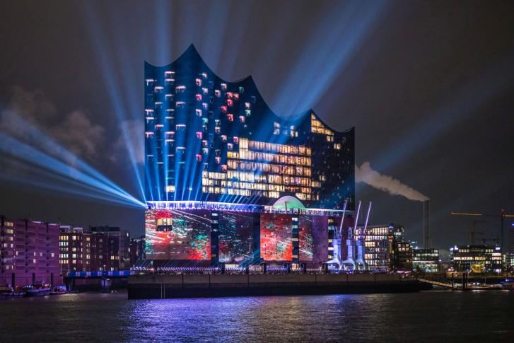 Elbphilharmonie, Hamburg nocą