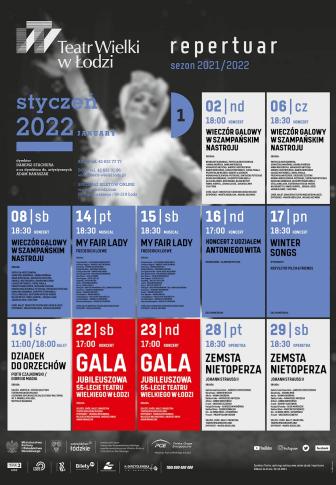Teatr Wielki w Łodzi repertuar styczeń 2022
