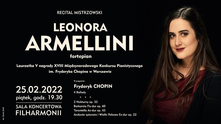 Recital fortepianowy Leonory Armellini w Filharmonii Krakowskiej