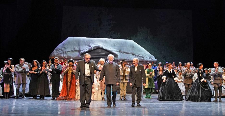 Artyści Teatru Wielkiego w Łodzi, dyrygenci- Andrzej Knap, Wojciech Michniewski i Tadeusz Kozłowski; fot. Joanna Miklaszewska