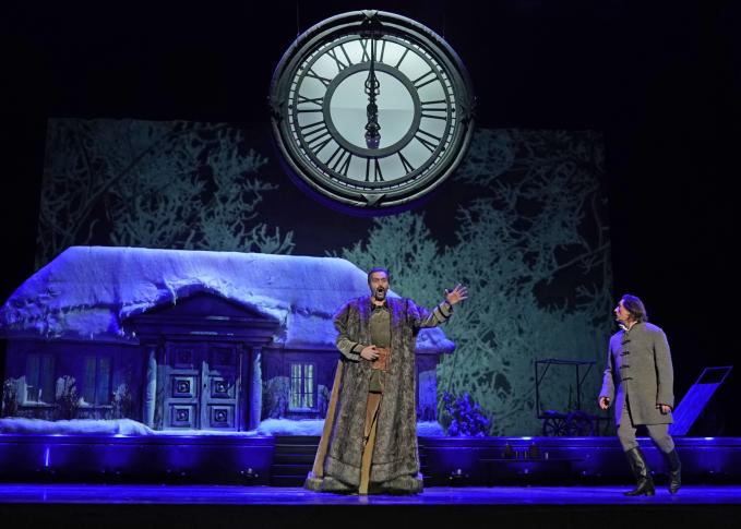 STRASZNY DWÓR w Teatrze Wielkim w Łodzi - Arkadiusz Jakus, Andrzej Kostrzewski; fot. Joanna Miklaszewska