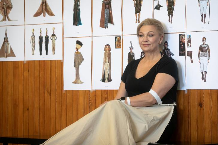 Małgorzata Walewska (Amneris) podczas próby do Aidy w Operze Bałtyckiej,  fot. K. Mystkowski, KFP, Arch. Opery Bałtyckiej w Gdańsku