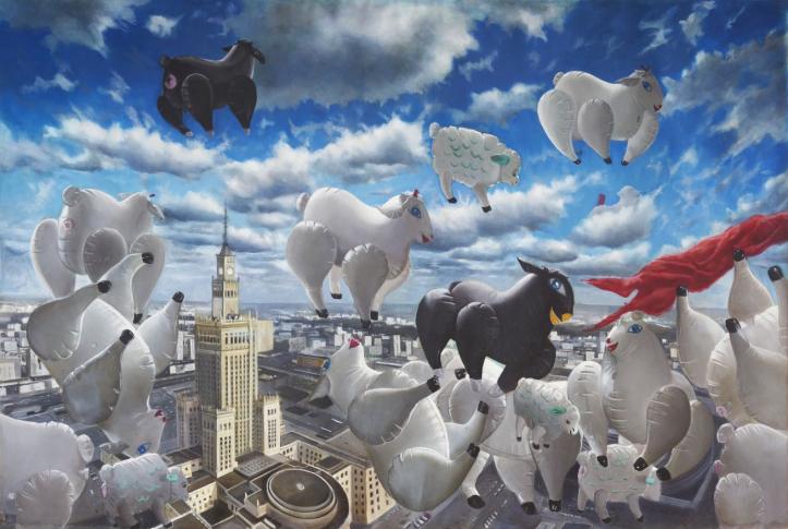 Baranki Boże, 2009, olej na płótnie, 187x280 cm; Muzum Narodowe, Gdańsk. fot.dzieki uprzejmości Muzeum Narodowego w Gdańsku