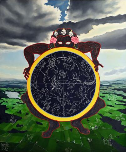 Samsara 150x180 cm, olej na płótnie,2022 fot.archiwum artystki