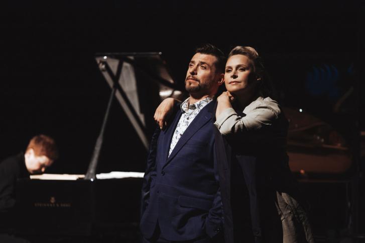 „Pani Pylińska i sekret Chopina” w teatrze im. A. Mickiewicza w Cieszynie, Kacper Kuszewski i Paulina Holtz