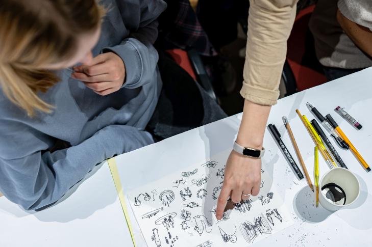 Bałtyckie Spotkania Ilustratorów w Gdańsk, lekcja rysunku