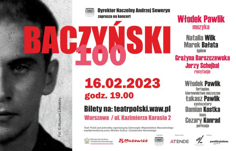 Koncert Włodka Pawlika „Baczyński 100” w Teatrze Polskim w Warszawie