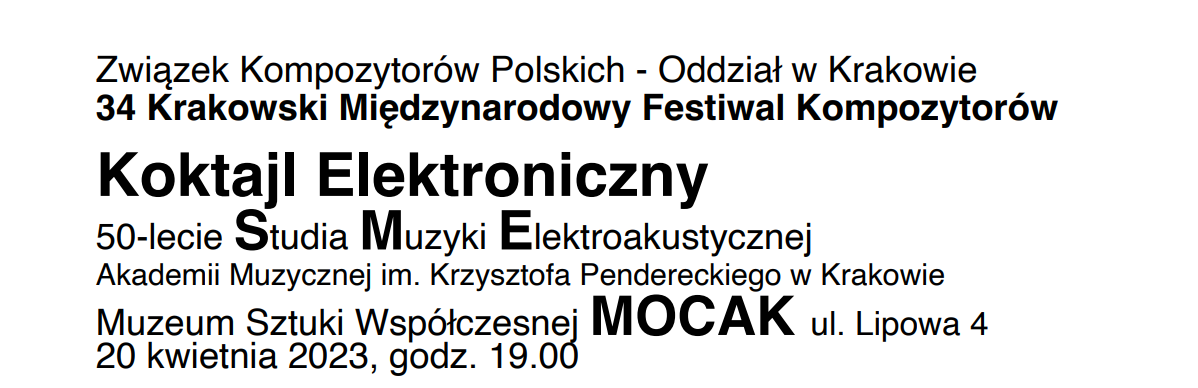 Koncert Koktajl Elektroniczny 2023 (50-lecie SME)