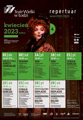 Kwiecień 2023 w Teatrze Wielkim w Łodzi