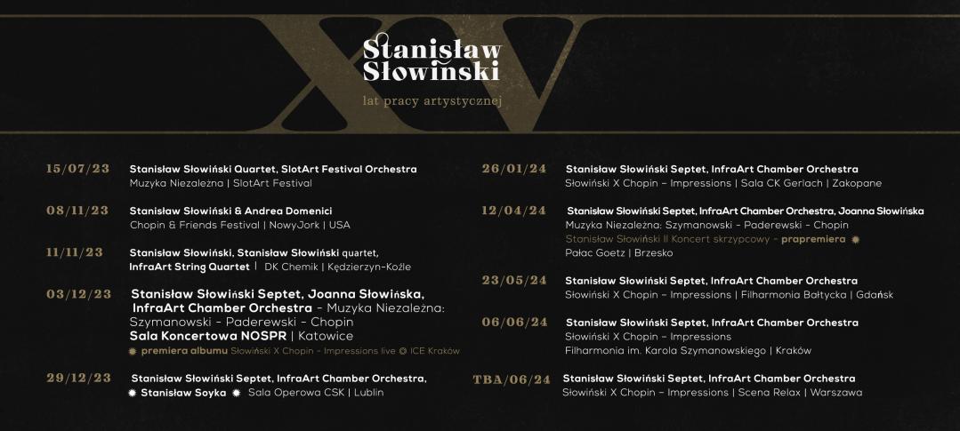 Stanisław Słowiński – trasa koncertowa z okazji jubileuszu XV lat pracy artystycznej
