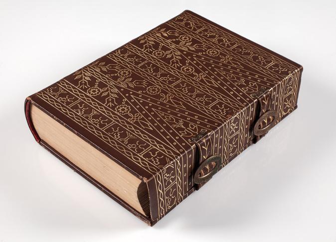 Książka z oprawą indywidualną: Aleksander Świętochowski, Historia chłopów polskich, Poznań ok. 1928. Fot. Arkadiusz Podstawka, Muzeum Narodowe we Wrocławiu