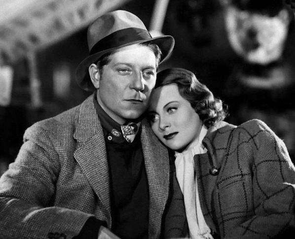 Jean Gabin i Michele Morgan w filmie "Ludzie za mgłą" Jean Gabin i Michele Morgan w filmie "Ludzie za mgłą"