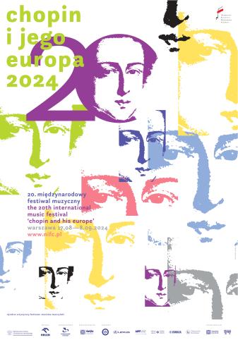 plakat 20. Międzynarodowego Festiwalu Muzycznego "Chopin i jego Europa"