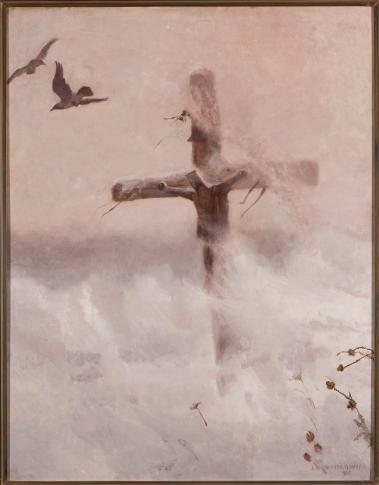 "Krzyż w zadymce" 1907 olej, płótno; Muzeum Narodowe w Warszawie "Krzyż w zadymce" 1907 olej, płótno; Muzeum Narodowe w Warszawie