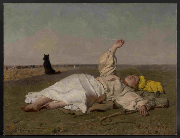 "Babie lato" 1875 olej, płótno;  Muzeum Narodowe w Warszawie
