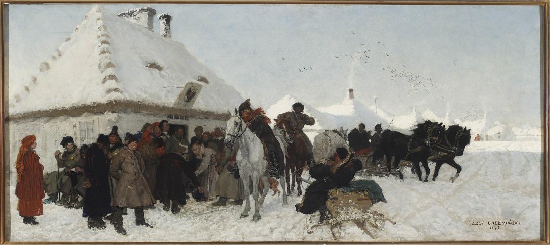 "Sprawa u wójta" 1873 olej, płótno; Muzeum Narodowe w Warszawie "Sprawa u wójta" 1873 olej, płótno; Muzeum Narodowe w Warszawie