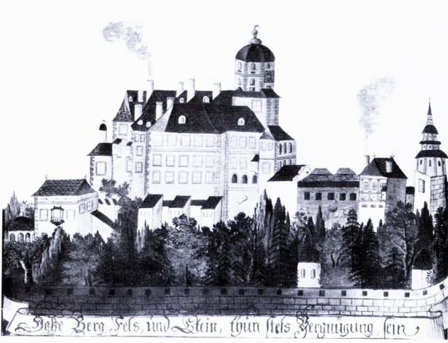 Zamek Ksiaz - najstarsze znane przedstawienie - XVII wiek