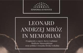 Plakat Andrzej Mróz in memoriam koncert 
