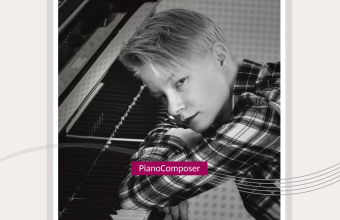 Debiutancka płyta Moniki Sroczyńskiej „PianoComposer”, okładka