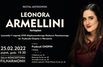 Recital fortepianowy Leonory Armellini w Filharmonii Krakowskiej