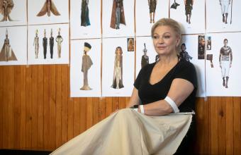 Małgorzata Walewska (Amneris) podczas próby do Aidy w Operze Bałtyckiej,  fot. K. Mystkowski, KFP, Arch. Opery Bałtyckiej w Gdańsku