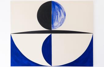 Karolina Bielawska_2022_akryl, farba bitumiczna_płótno_fot.dzięki uprzejmości artystki.