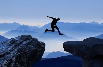 odwaga, skok