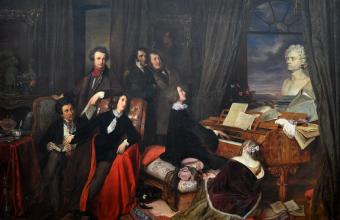 Josef Danhauser, Liszt przy fortepianie