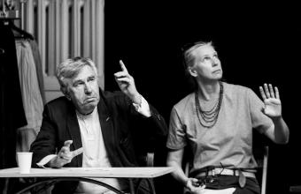 Próby KSIĄG JAKUBOWYCH: Jerzy Radziwiłowicz, Magdalena Warzecha. Fot. Marta Ankiersztejn 