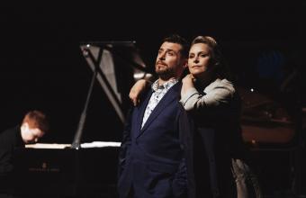 „Pani Pylińska i sekret Chopina” w teatrze im. A. Mickiewicza w Cieszynie, Kacper Kuszewski i Paulina Holtz