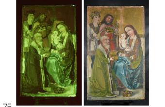  Konserwacja i reastauracja obrazu tablicowego ze zbiorów Muzeum Archidiecezialnego we Wrocławiu, tytuł "Pokłon Trzech Króli", fot. Archiwum WKiRDS ASP w Warszawie.. 