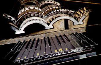 Viola Organista, instrument wg projektu Leonarda Da Vinci