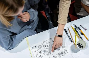 Bałtyckie Spotkania Ilustratorów w Gdańsk, lekcja rysunku