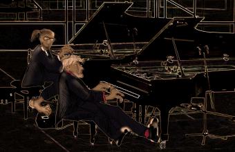 Możdżer i Makowicz, rys. Dorota Pietrzyk