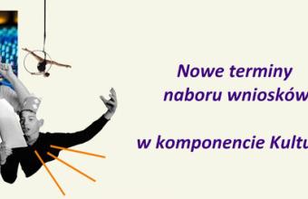 Nowe terminy naboru wniosków w komponencie Kultura