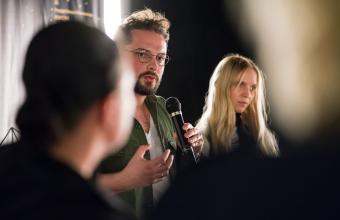 Antoni Komasa łazarkiewicz i Mary Komasa podczas Kina na Granicy