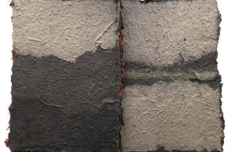 Ewa Latkowska-Żychska, Książka z czerwienią, 2021 papier ręcznie czerpany techniką własną, 40x30cm, dzięki uprzejmości autorki