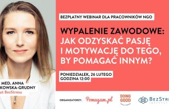 Jak zapobiegać i radzić sobie z wypaleniem zawodowym – bezpłatny webinar z okazji Światowego Dnia NGO