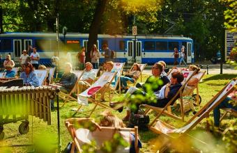 Piknik przy fontannie, fot. K. Schubert