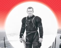 Ucieczka na srebrny glob, plakat filmu o Andrzeju Żuławskim