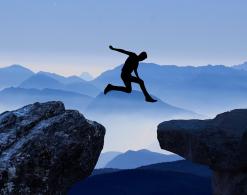 odwaga, skok