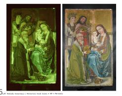  Konserwacja i reastauracja obrazu tablicowego ze zbiorów Muzeum Archidiecezialnego we Wrocławiu, tytuł "Pokłon Trzech Króli", fot. Archiwum WKiRDS ASP w Warszawie.. 