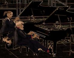 Możdżer i Makowicz, rys. Dorota Pietrzyk