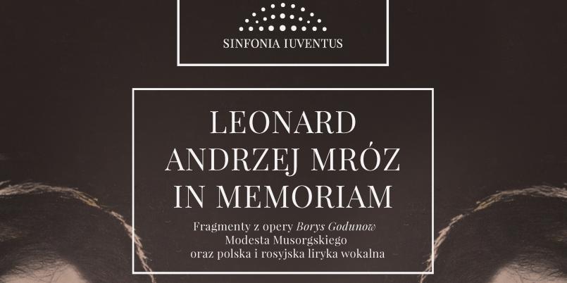 Plakat Andrzej Mróz in memoriam koncert 