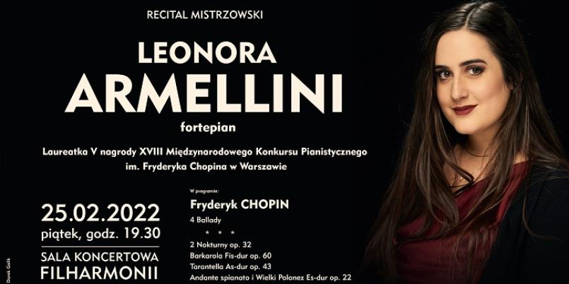 Recital fortepianowy Leonory Armellini w Filharmonii Krakowskiej