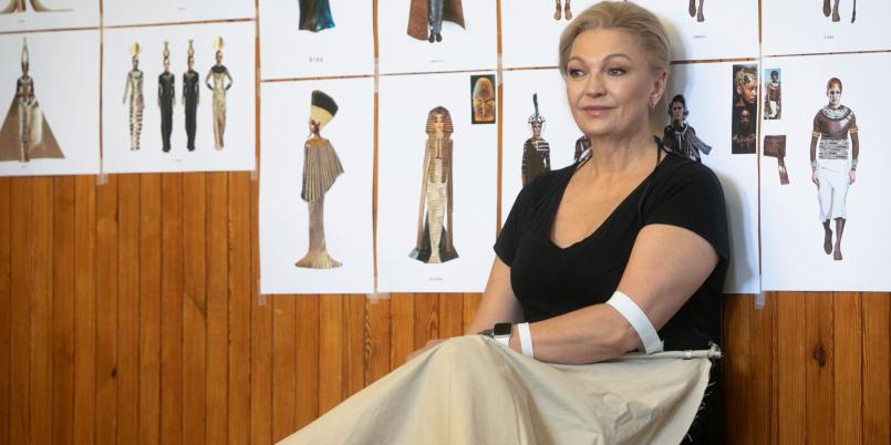 Małgorzata Walewska (Amneris) podczas próby do Aidy w Operze Bałtyckiej,  fot. K. Mystkowski, KFP, Arch. Opery Bałtyckiej w Gdańsku